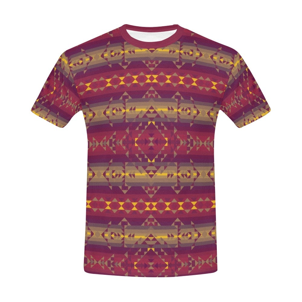 Gold Wool All Over Print T-Shirt for Men (USA Size) (Model T40) All Over Print T-Shirt for Men (T40) e-joyer