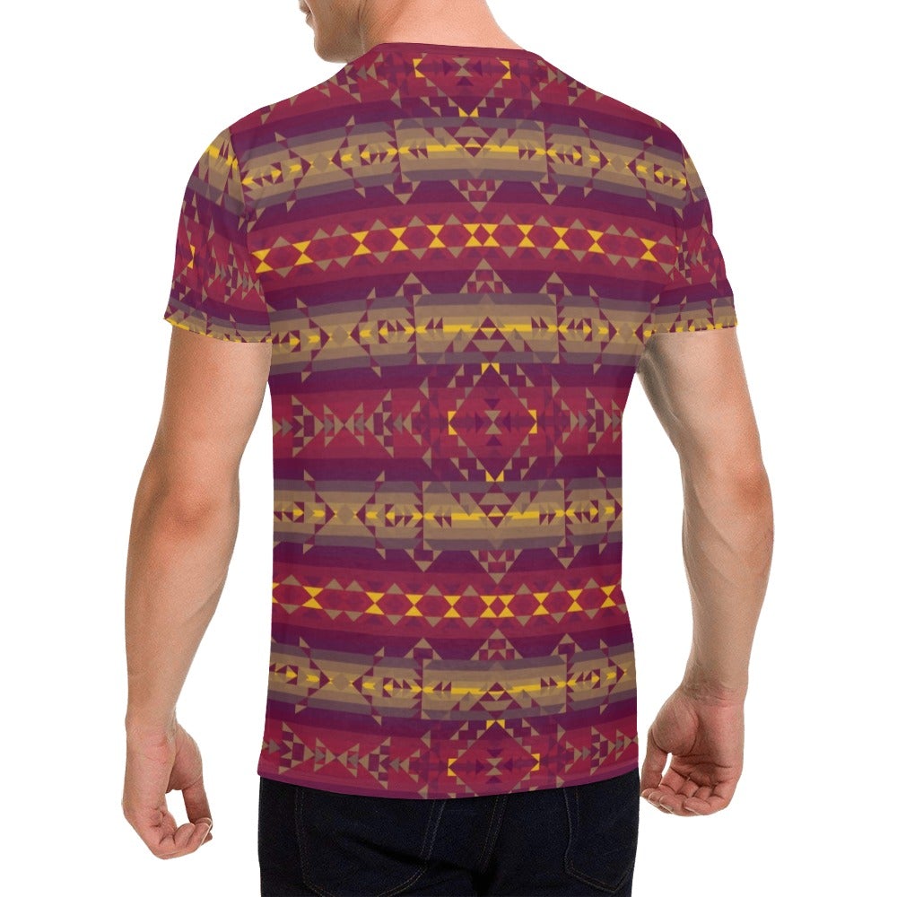 Gold Wool All Over Print T-Shirt for Men (USA Size) (Model T40) All Over Print T-Shirt for Men (T40) e-joyer