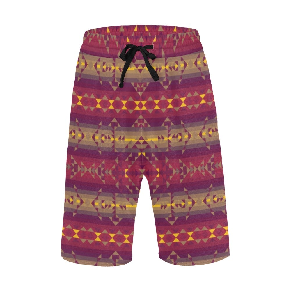 Gold Wool Men's All Over Print Casual Shorts (Model L23) short e-joyer