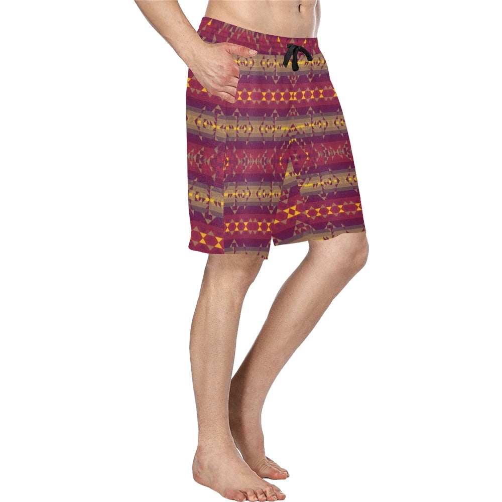 Gold Wool Men's All Over Print Casual Shorts (Model L23) short e-joyer