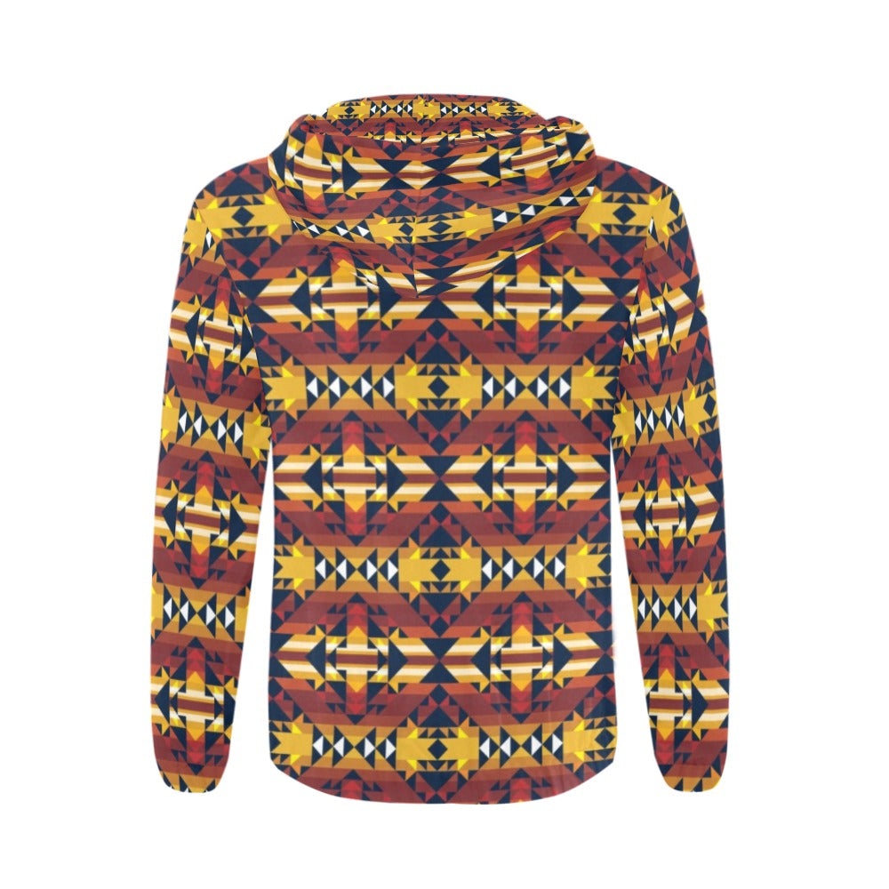 Golden Clouds All Over Print Full Zip Hoodie for Men (Model H14) hoodie e-joyer