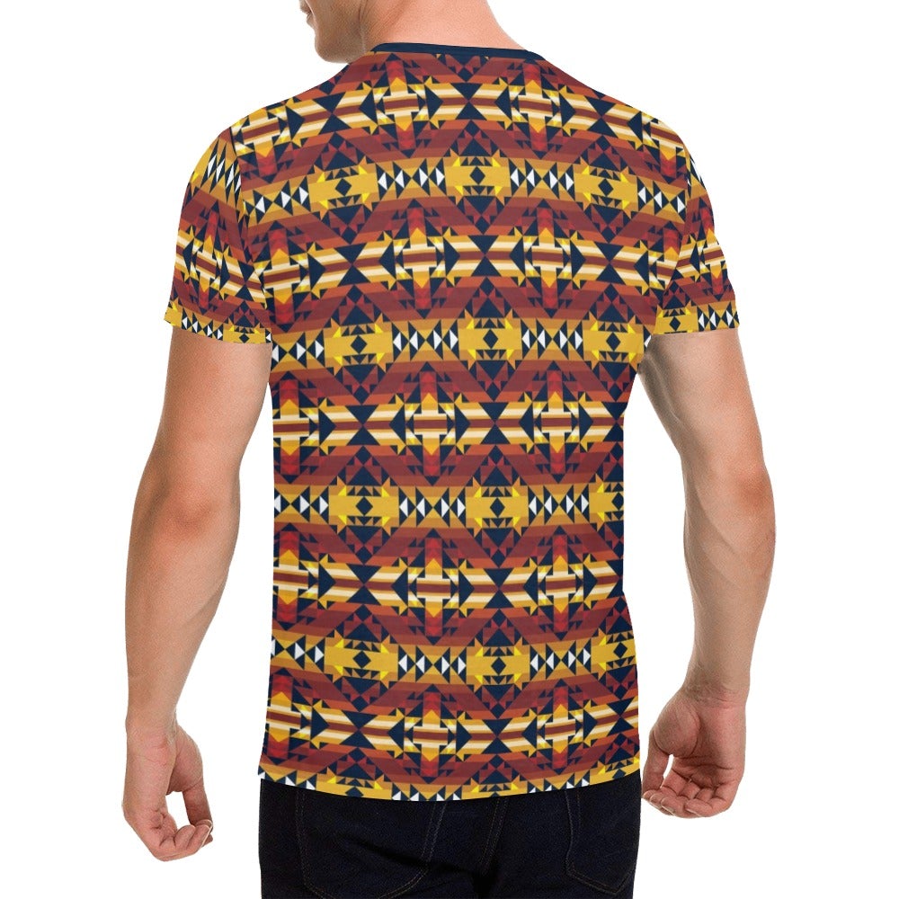 Golden Clouds All Over Print T-Shirt for Men (USA Size) (Model T40) All Over Print T-Shirt for Men (T40) e-joyer