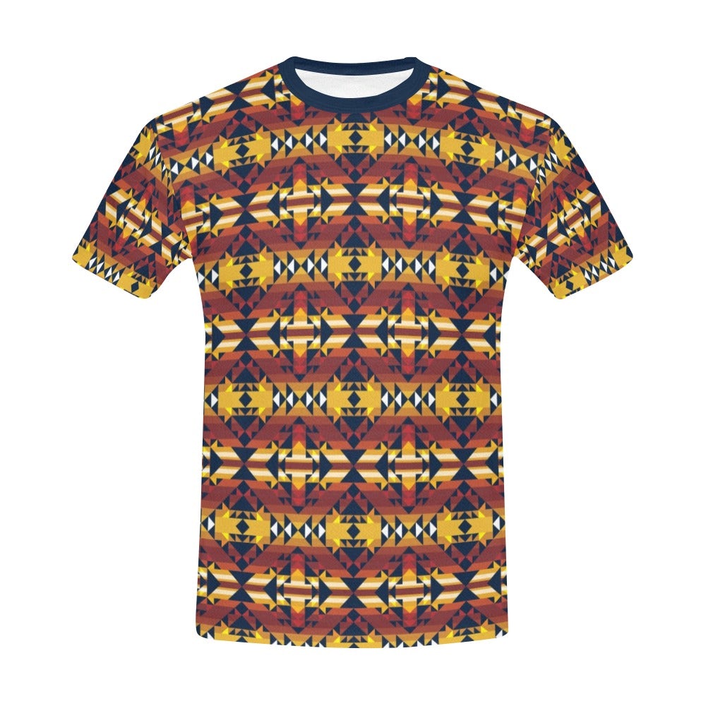 Golden Clouds All Over Print T-Shirt for Men (USA Size) (Model T40) All Over Print T-Shirt for Men (T40) e-joyer