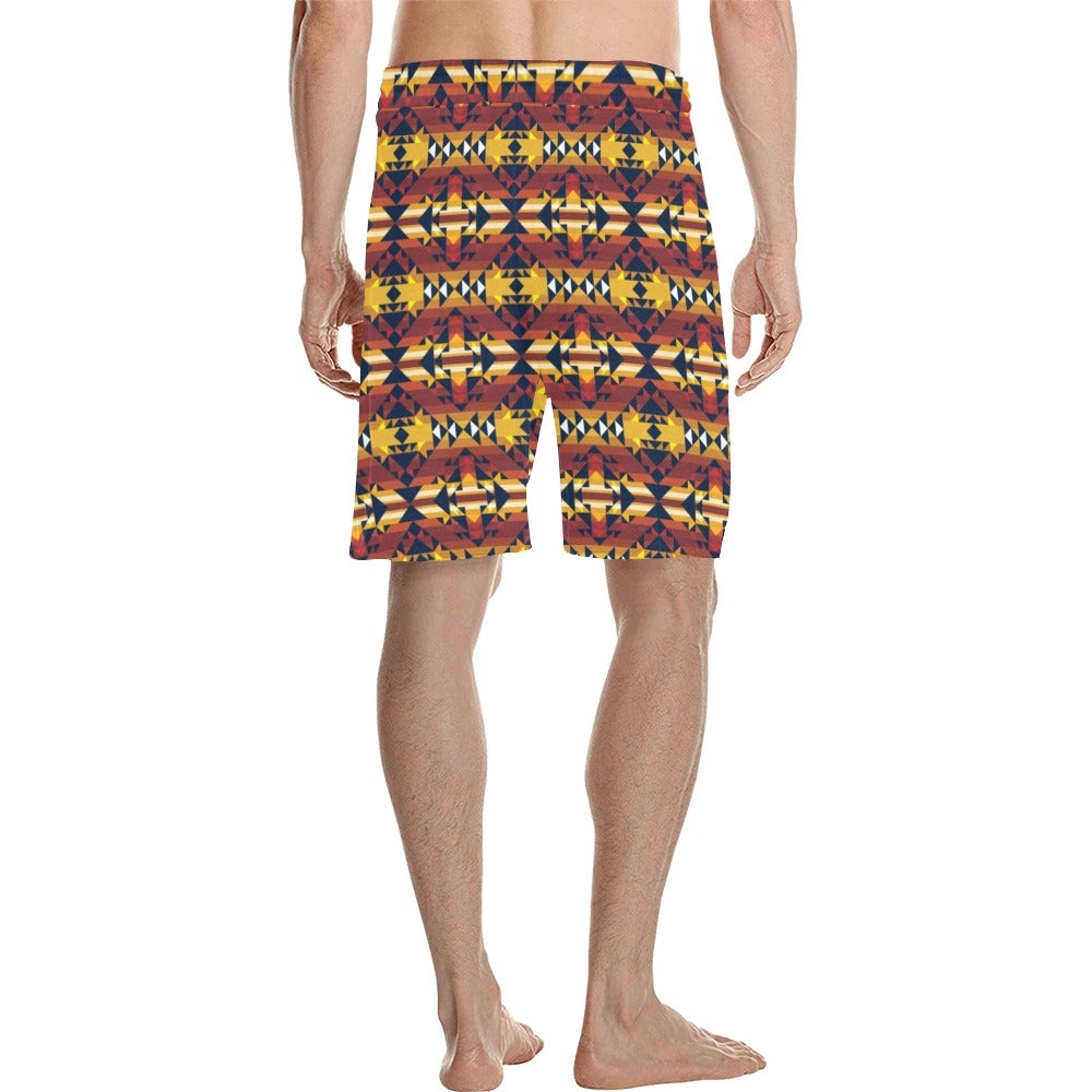 Golden Clouds Men's All Over Print Casual Shorts (Model L23) short e-joyer