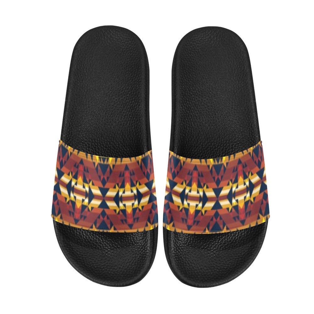 Golden Clouds Men's Slide Sandals (Model 057) sandals e-joyer
