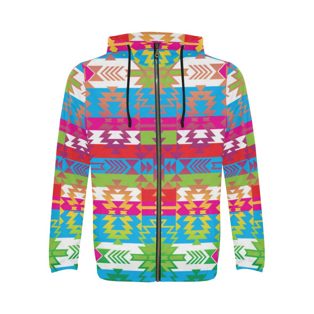 Grand Entry All Over Print Full Zip Hoodie for Men (Model H14) All Over Print Full Zip Hoodie for Men (H14) e-joyer