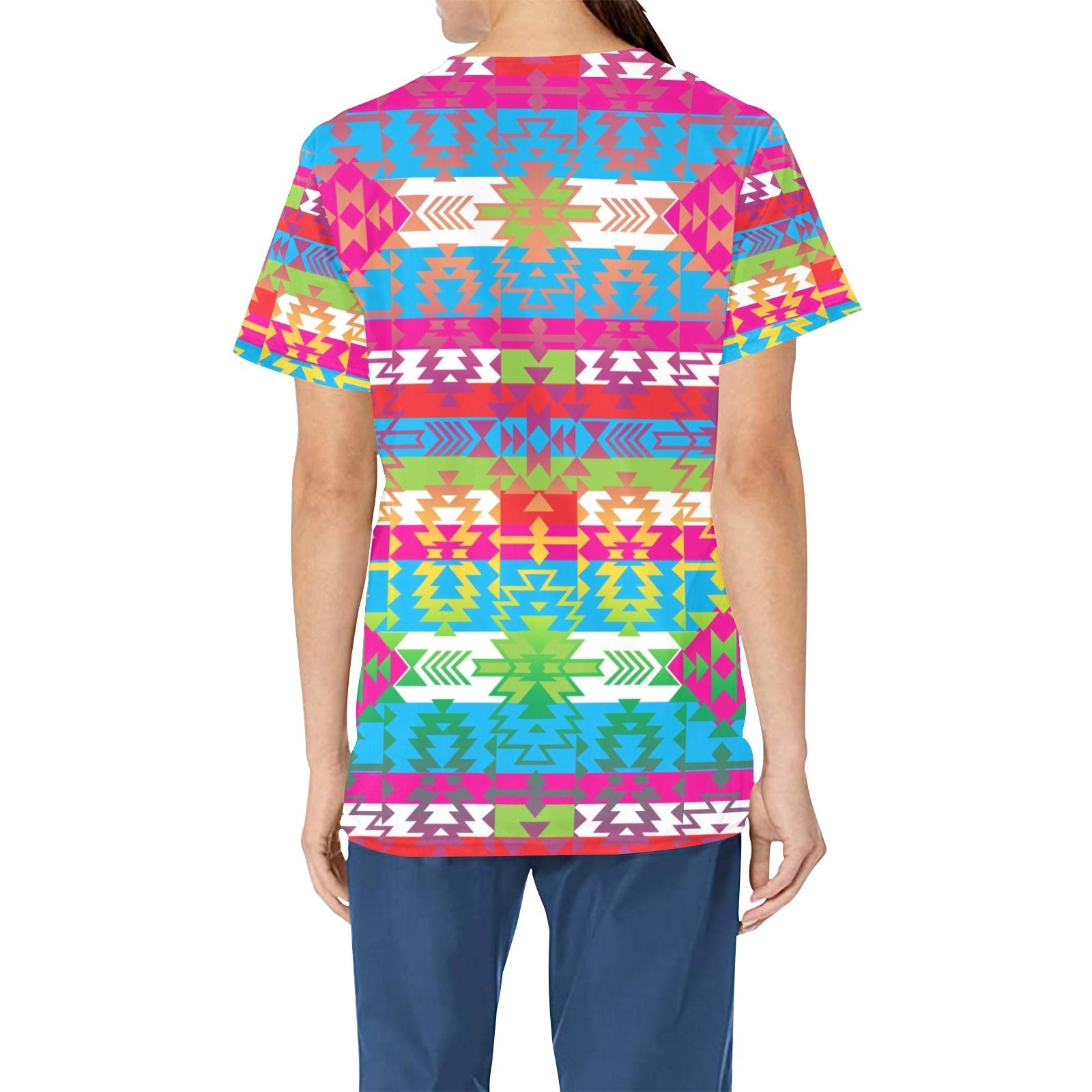 Grand Entry All Over Print Scrub Top Scrub Top e-joyer