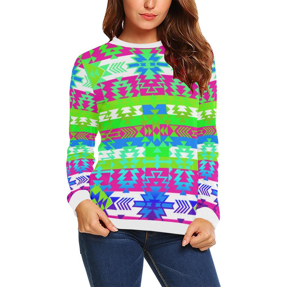 Grand Entry Jingle All Over Print Crewneck Sweatshirt for Women (Model H18) Crewneck Sweatshirt for Women (H18) e-joyer