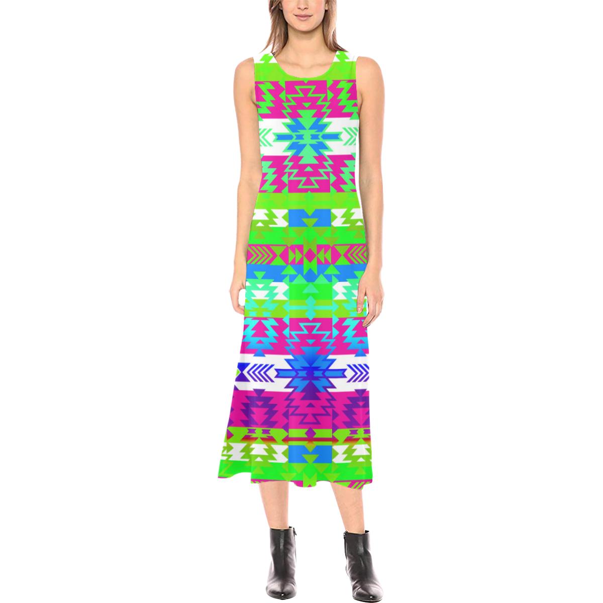 Grand Entry Jingle Phaedra Sleeveless Open Fork Long Dress (Model D08) Phaedra Sleeveless Open Fork Long Dress (D08) e-joyer