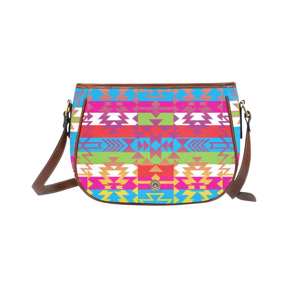 Grand Entry Saddle Bag/Small (Model 1649) Full Customization Saddle Bag/Small (Full Customization) e-joyer