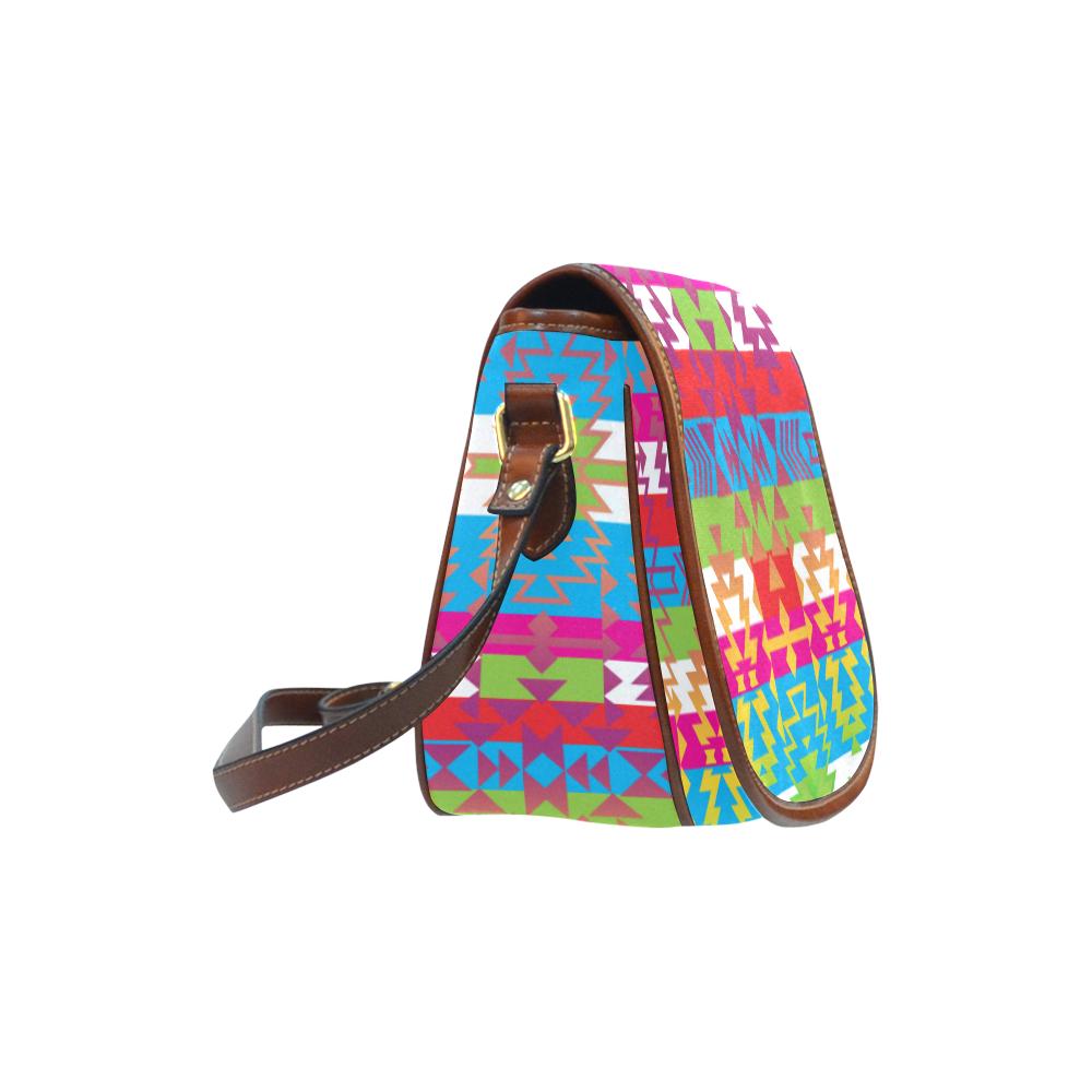 Grand Entry Saddle Bag/Small (Model 1649) Full Customization Saddle Bag/Small (Full Customization) e-joyer