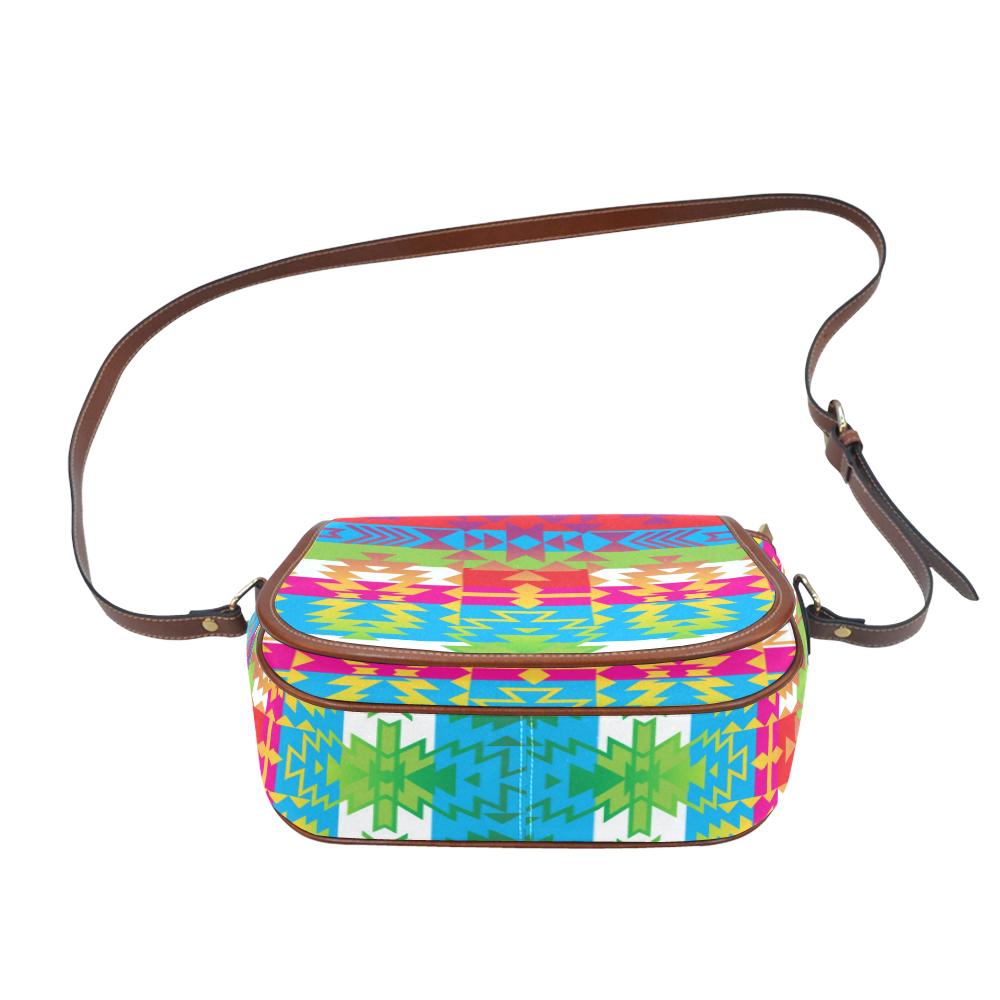 Grand Entry Saddle Bag/Small (Model 1649) Full Customization Saddle Bag/Small (Full Customization) e-joyer