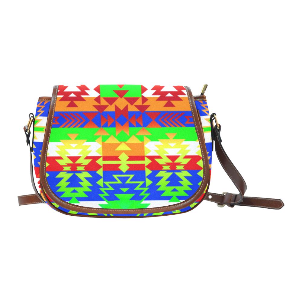 Grand Entry Traditional Saddle Bag/Small (Model 1649) Full Customization Saddle Bag/Small (Full Customization) e-joyer