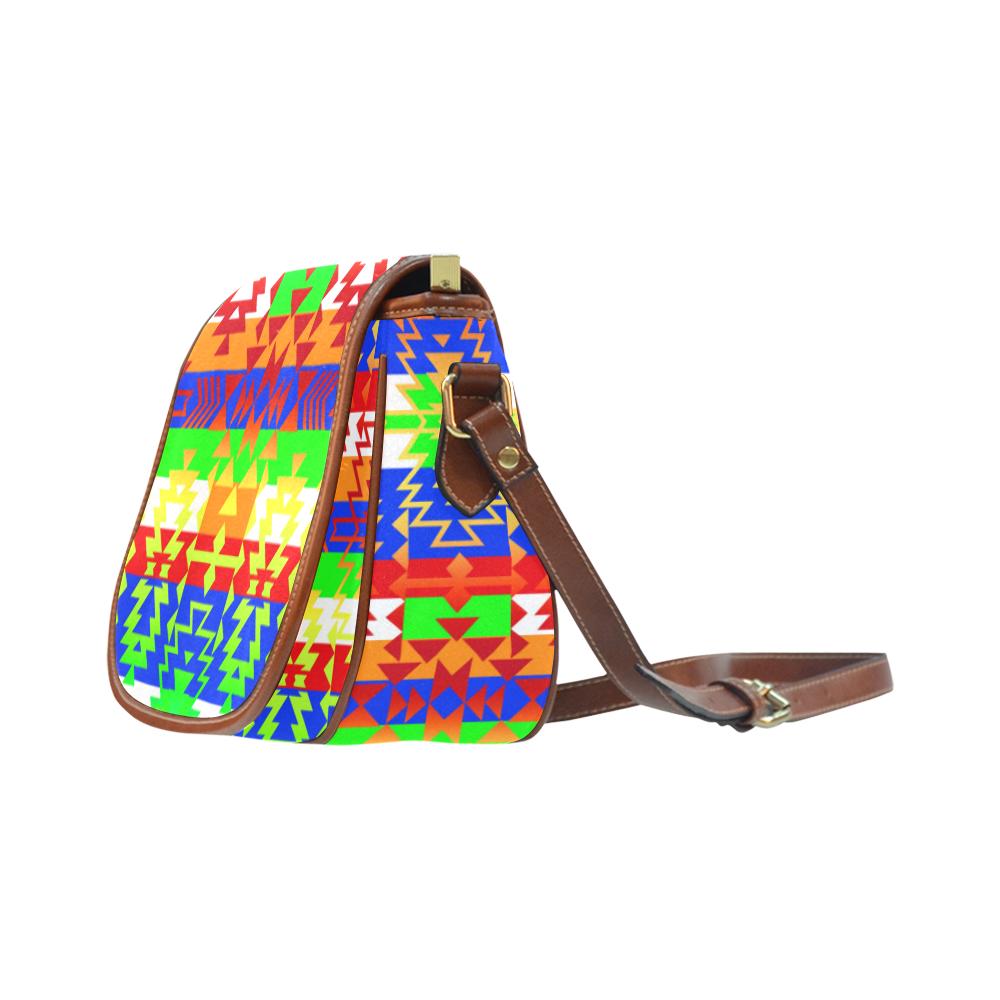 Grand Entry Traditional Saddle Bag/Small (Model 1649) Full Customization Saddle Bag/Small (Full Customization) e-joyer