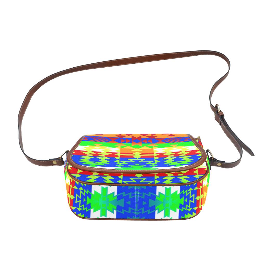 Grand Entry Traditional Saddle Bag/Small (Model 1649) Full Customization Saddle Bag/Small (Full Customization) e-joyer