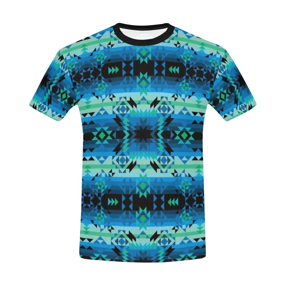 Green Star All Over Print T-Shirt for Men (USA Size) (Model T40) All Over Print T-Shirt for Men (T40) e-joyer
