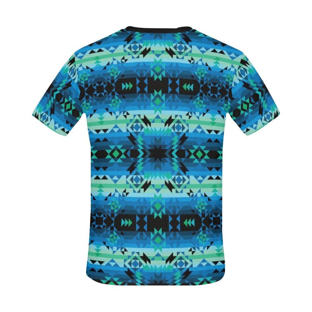 Green Star All Over Print T-Shirt for Men (USA Size) (Model T40) All Over Print T-Shirt for Men (T40) e-joyer