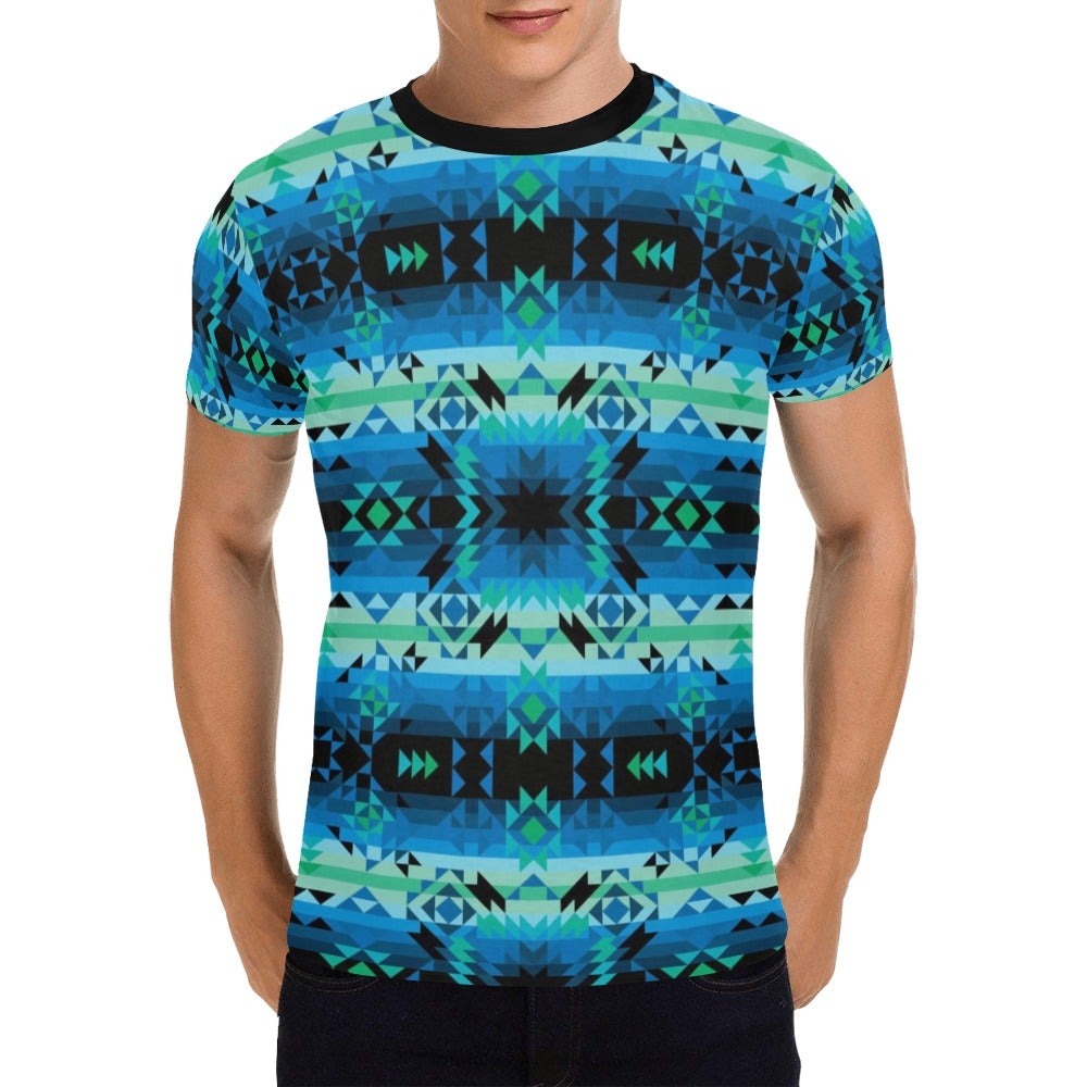 Green Star All Over Print T-Shirt for Men (USA Size) (Model T40) All Over Print T-Shirt for Men (T40) e-joyer