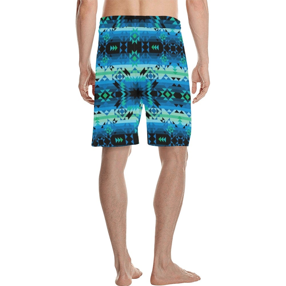 Green Star Men's All Over Print Casual Shorts (Model L23) short e-joyer