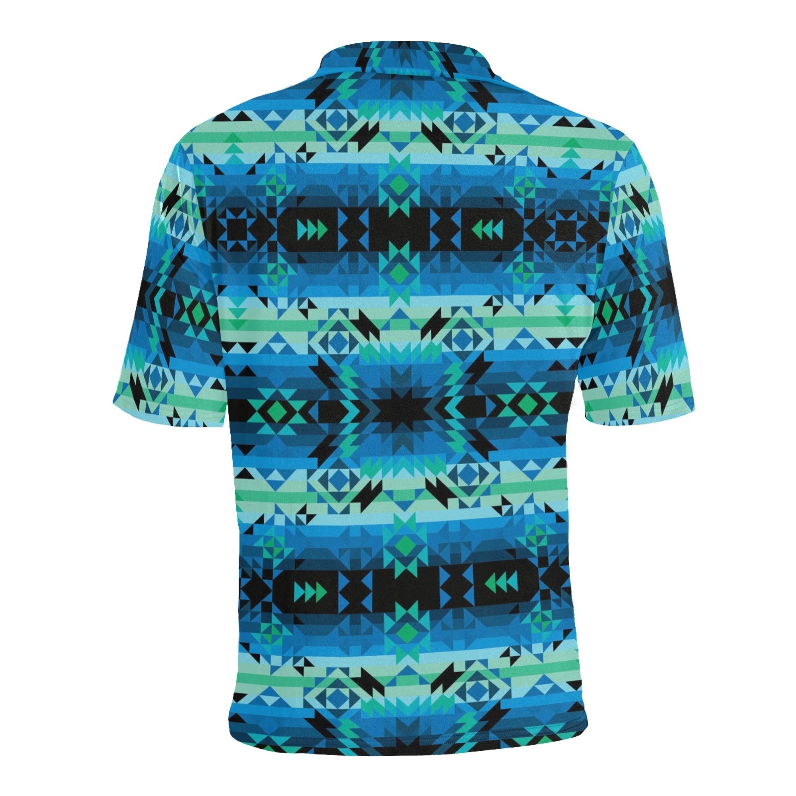 Green Star Men's All Over Print Polo Shirt (Model T55) Men's Polo Shirt (Model T55) e-joyer