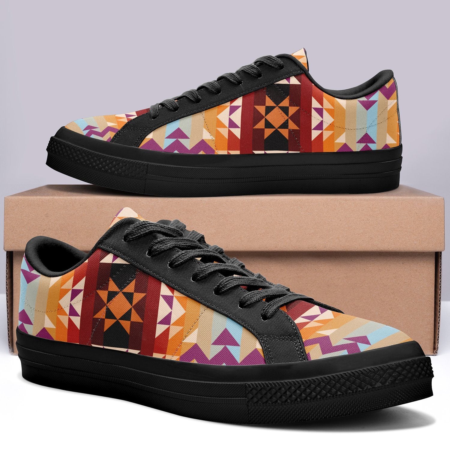 Heatwave Aapisi Low Top Canvas Shoes Black Sole aapisi Herman