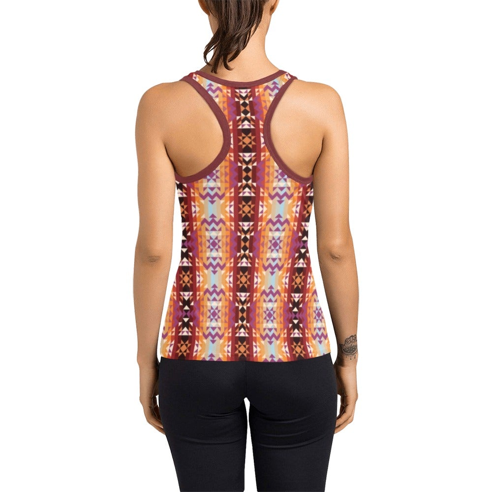 Heatwave Women's Racerback Tank Top (Model T60) Racerback Tank Top (T60) e-joyer