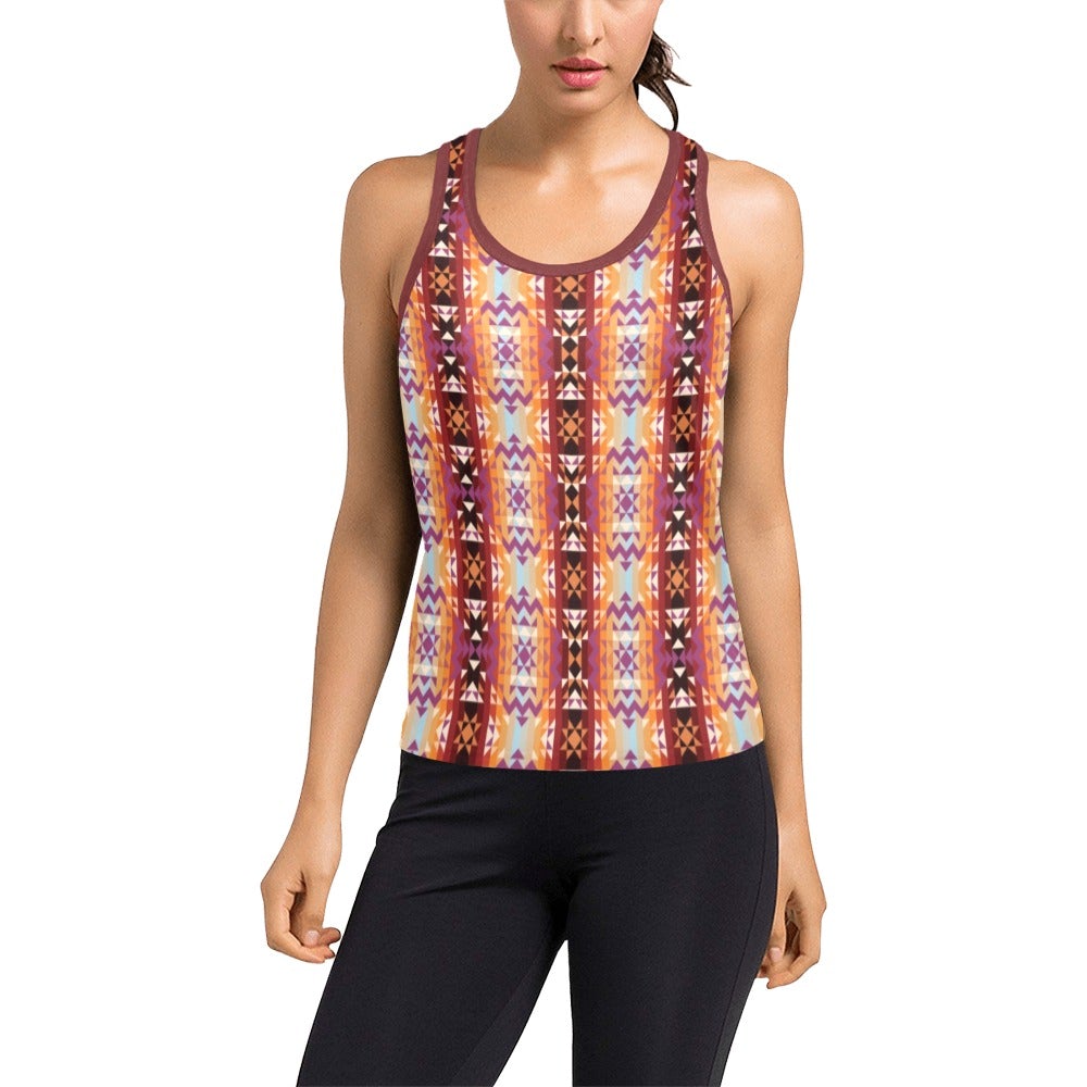 Heatwave Women's Racerback Tank Top (Model T60) Racerback Tank Top (T60) e-joyer