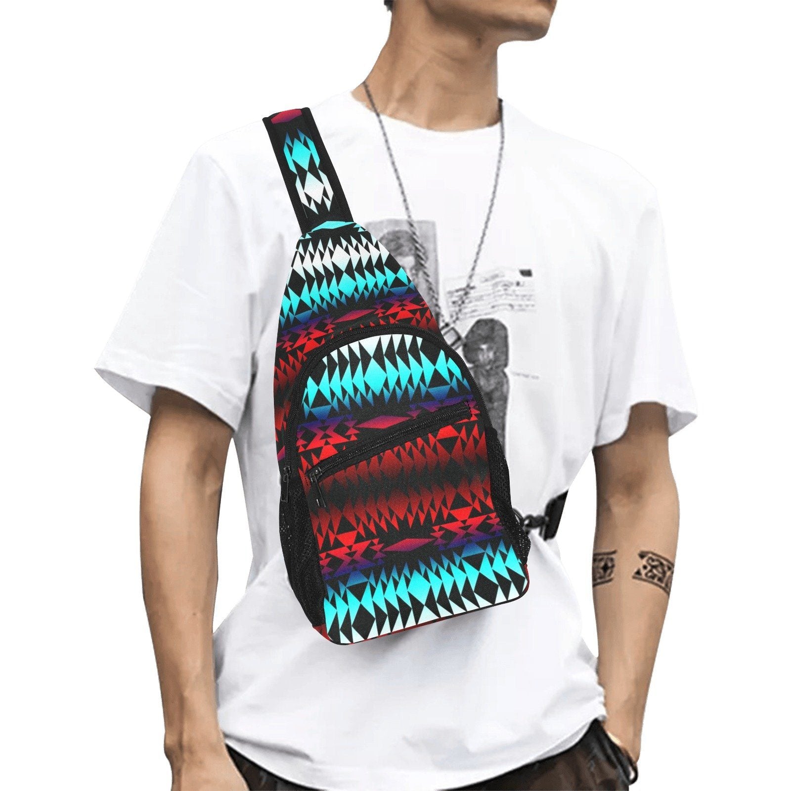 In Between Two Worlds All Over Print Chest Bag (Model 1719) All Over Print Chest Bag (1719) e-joyer