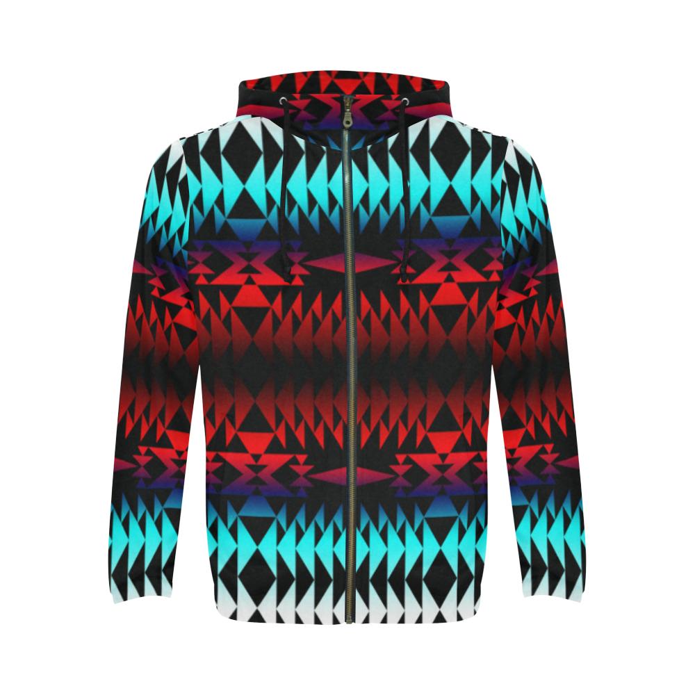 In Between Two Worlds All Over Print Full Zip Hoodie for Men (Model H14) All Over Print Full Zip Hoodie for Men (H14) e-joyer