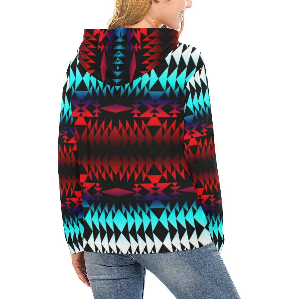 In Between Two Worlds All Over Print Hoodie for Women (USA Size) (Model H13) All Over Print Hoodie for Women (H13) e-joyer