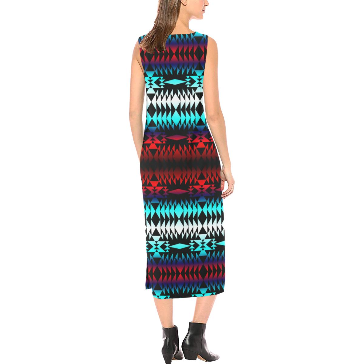 In Between Two Worlds Phaedra Sleeveless Open Fork Long Dress (Model D08) dress e-joyer