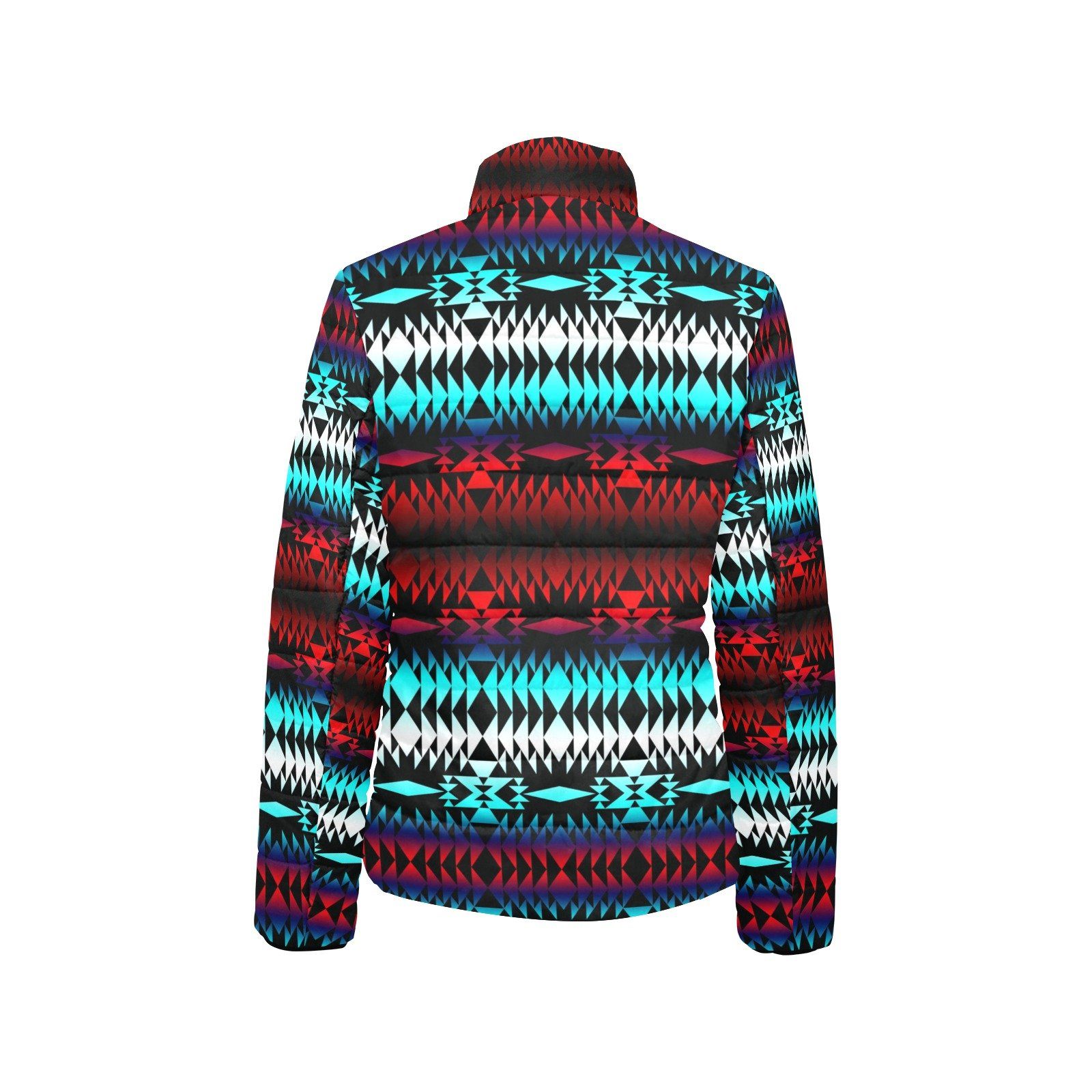 In Between Two Worlds Women's Stand Collar Padded Jacket (Model H41) jacket e-joyer