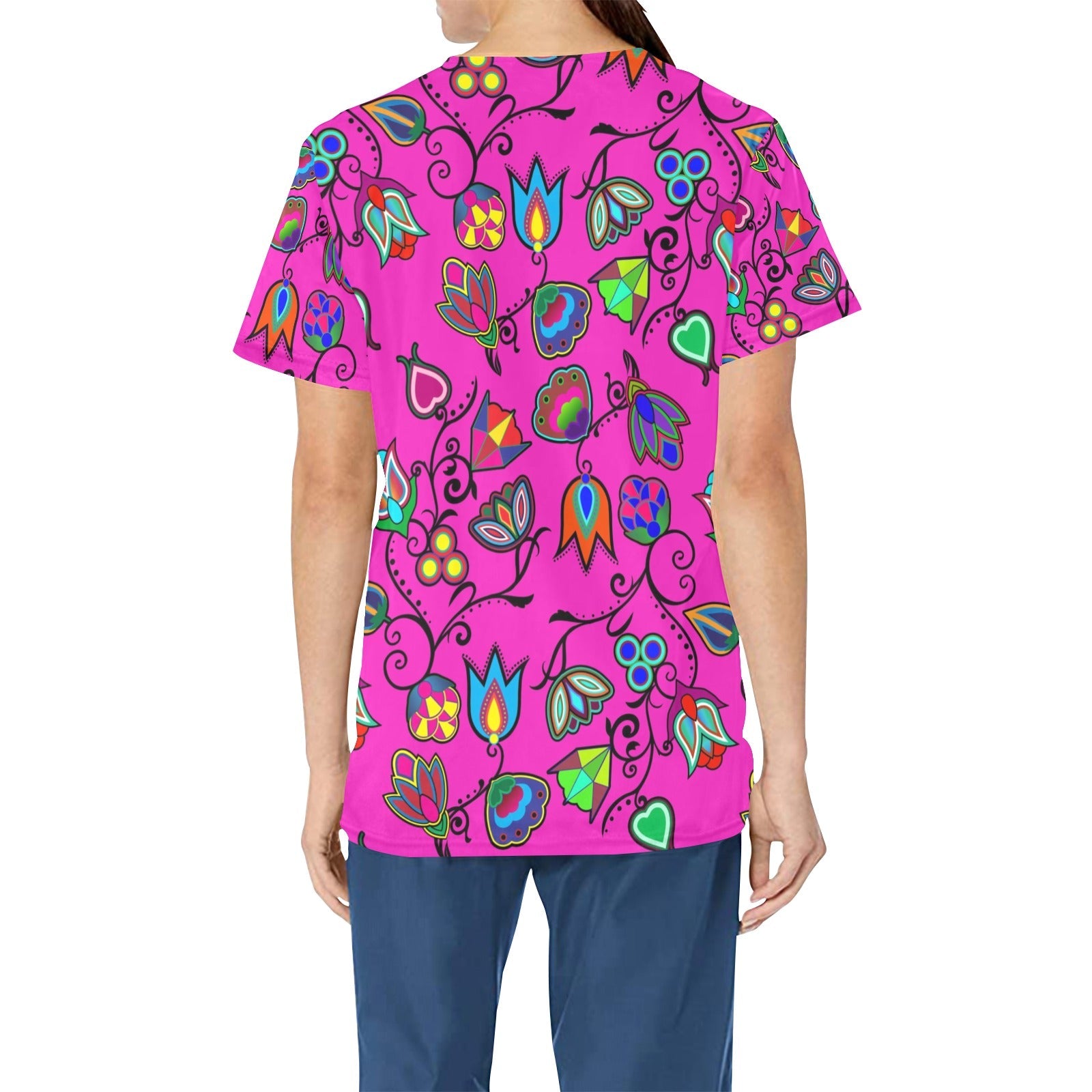 Indigenous Paisley All Over Print Scrub Top Scrub Top e-joyer