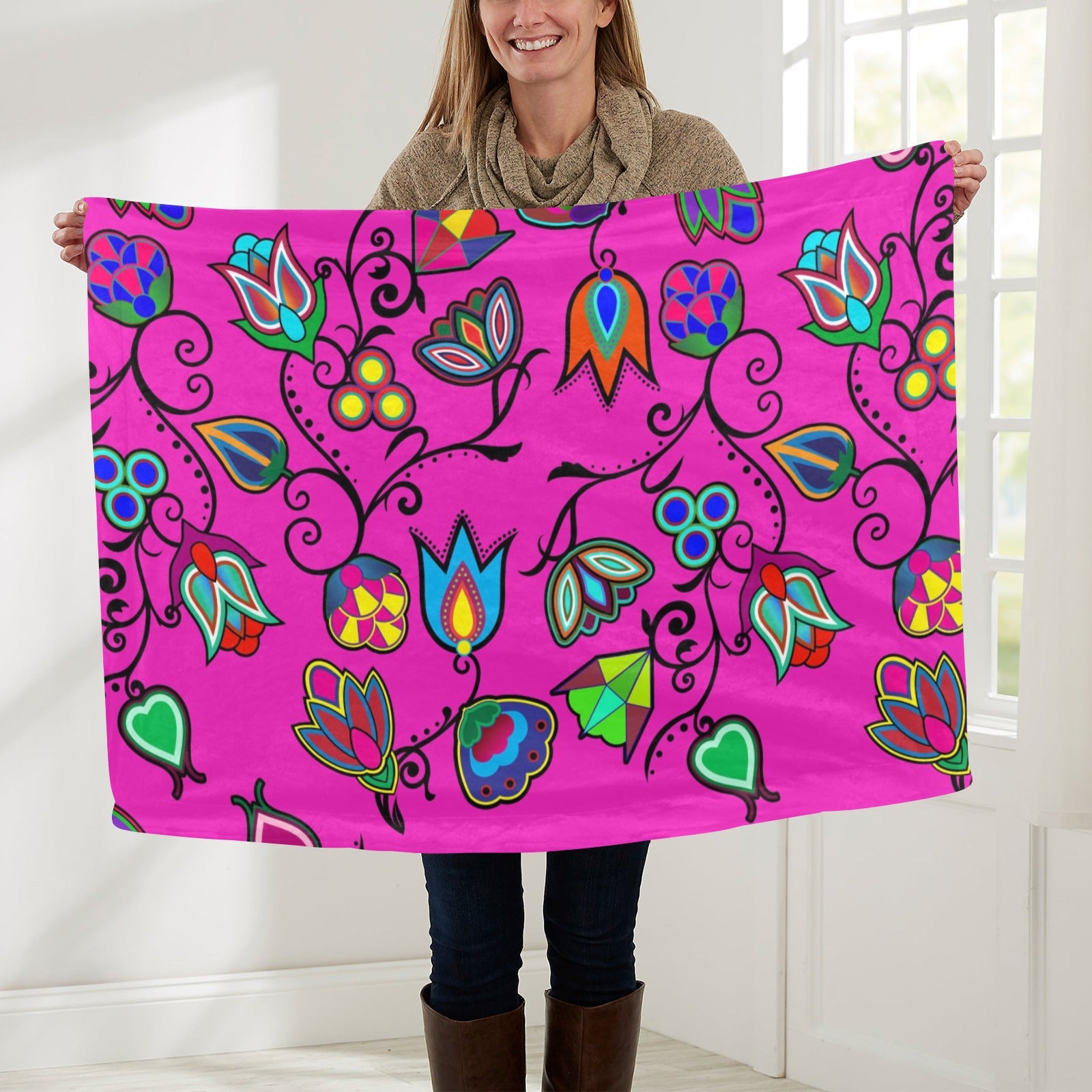 Indigenous Paisley Baby Blanket 30"x40" Baby Blanket 30"x40" e-joyer