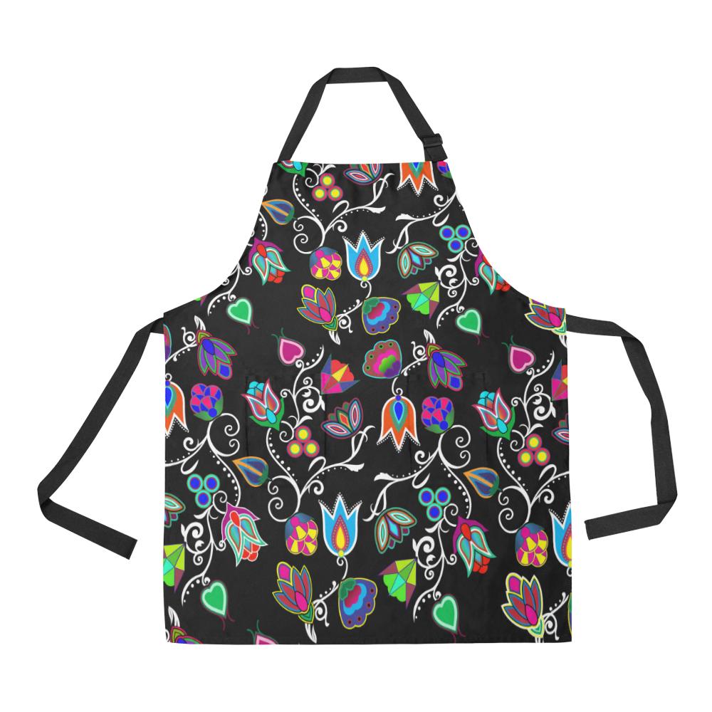 Indigenous Paisley Black All Over Print Apron All Over Print Apron e-joyer