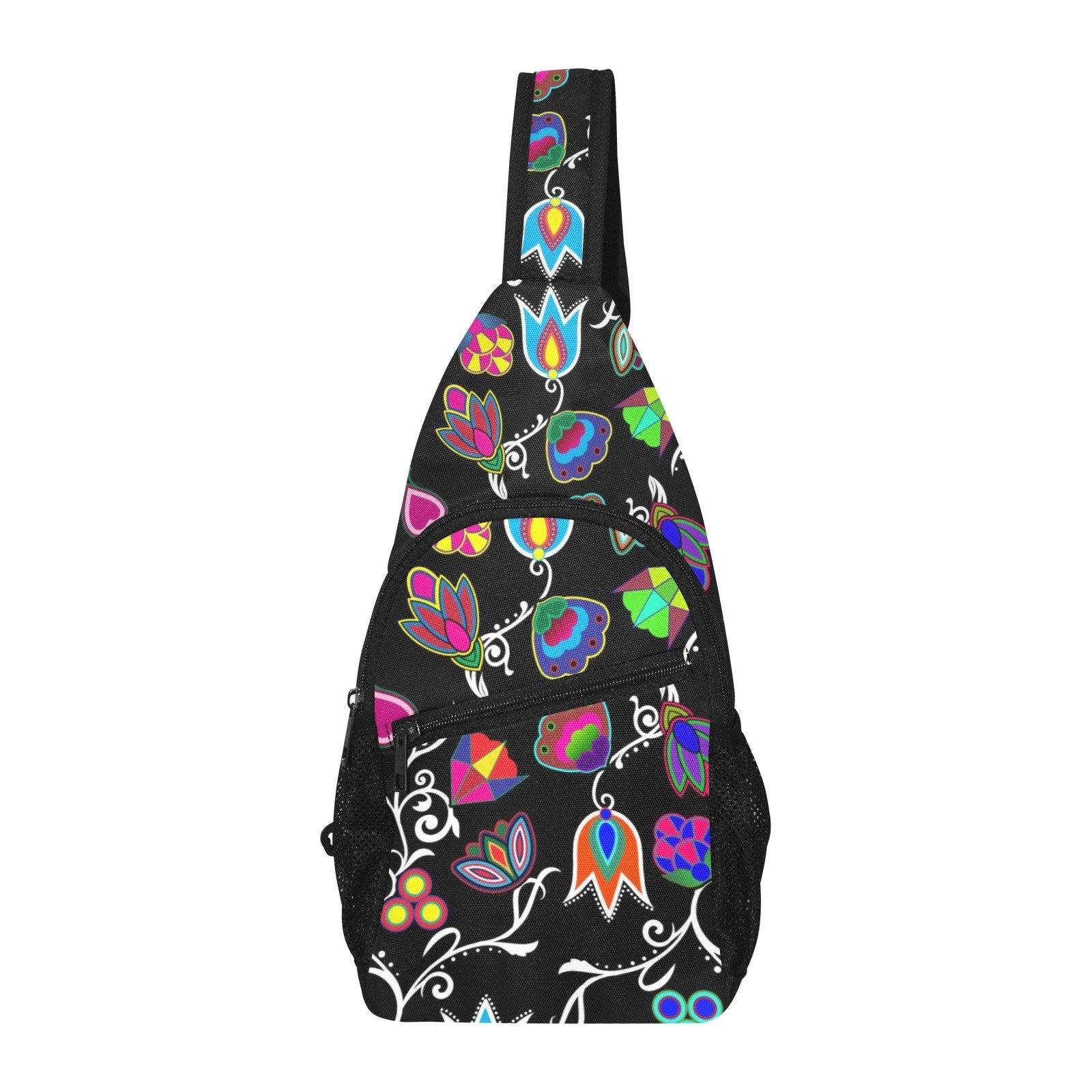 Indigenous Paisley Black All Over Print Chest Bag (Model 1719) All Over Print Chest Bag (1719) e-joyer