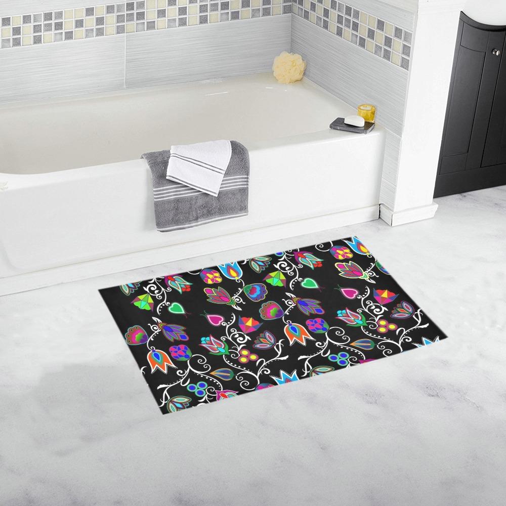 Indigenous Paisley Black Bath Rug 16''x 28'' Bath Rug 16''x 28'' e-joyer