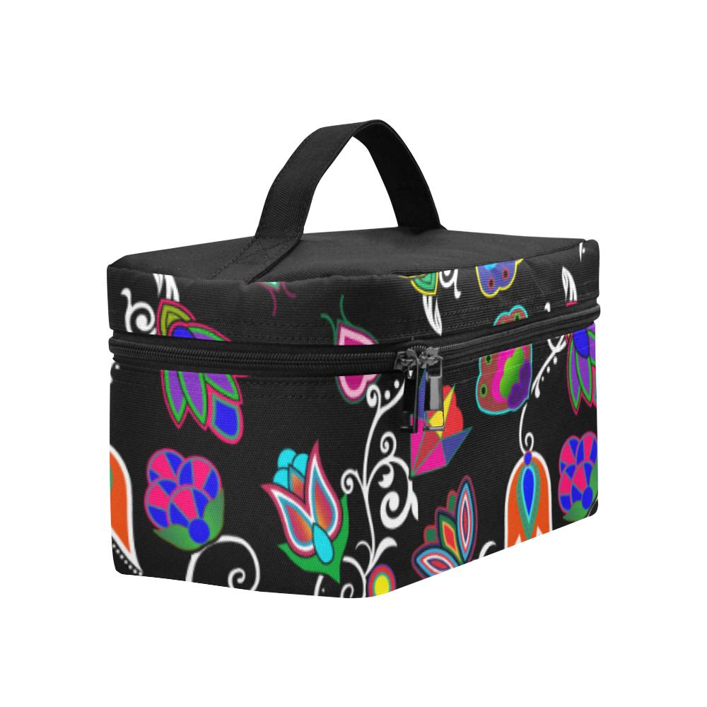 Indigenous Paisley Black Cosmetic Bag/Large (Model 1658) Cosmetic Bag e-joyer
