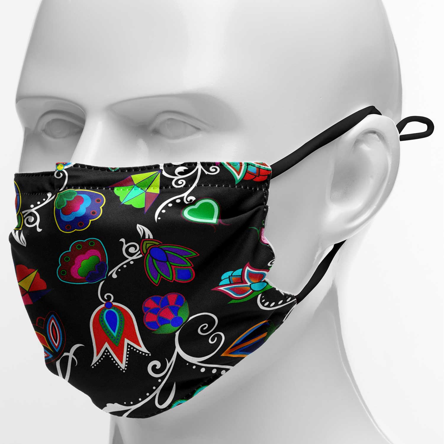 Indigenous Paisley Black Face Cover Herman