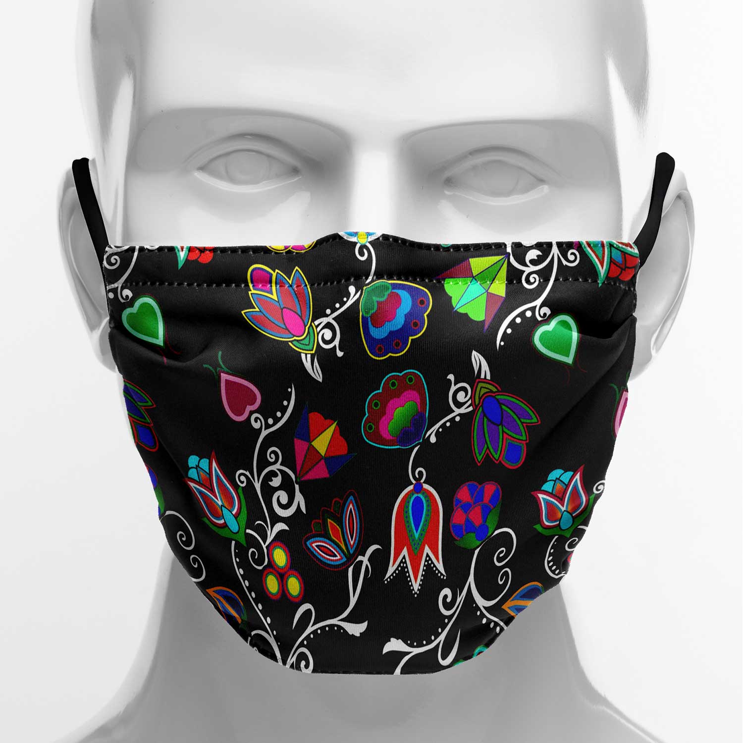 Indigenous Paisley Black Face Cover Herman