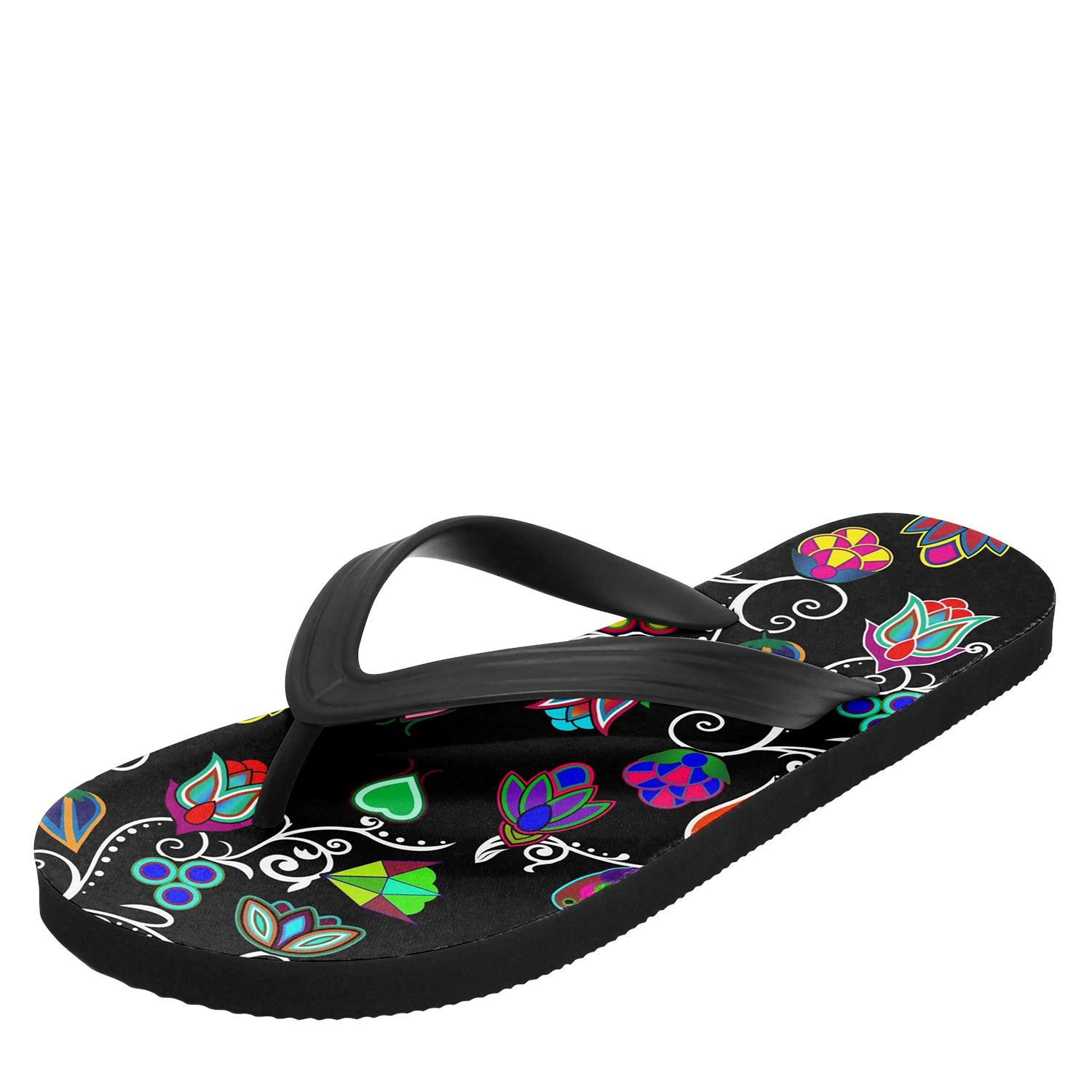 Indigenous Paisley Black Flip Flops 49 Dzine