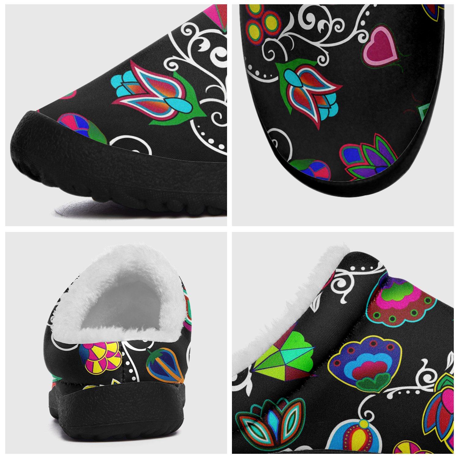 Indigenous Paisley Black Ikinnii Indoor Slipper 49 Dzine