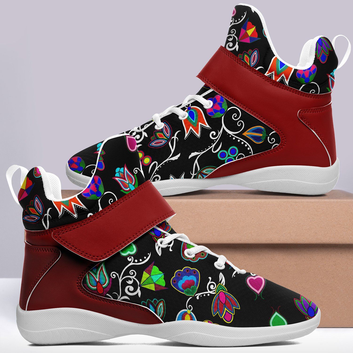 Indigenous Paisley Black Ipottaa Basketball / Sport High Top Shoes 49 Dzine 