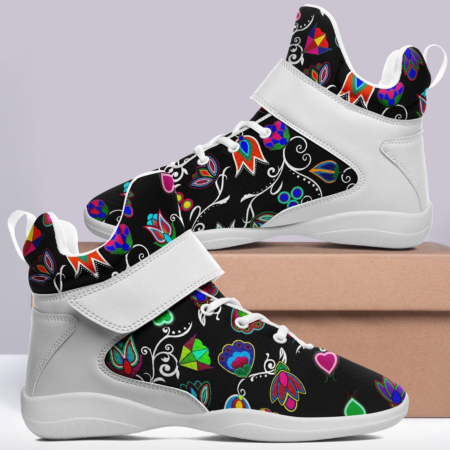 Indigenous Paisley Black Ipottaa Basketball / Sport High Top Shoes 49 Dzine 