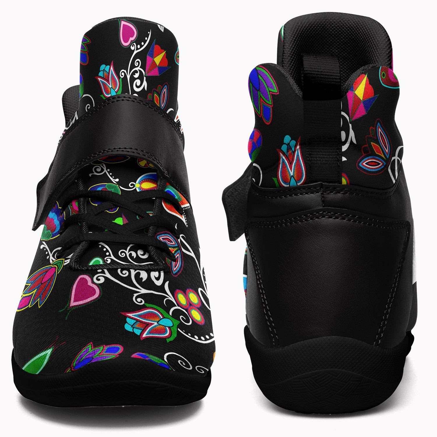 Indigenous Paisley Black Ipottaa Basketball / Sport High Top Shoes - Black Sole 49 Dzine