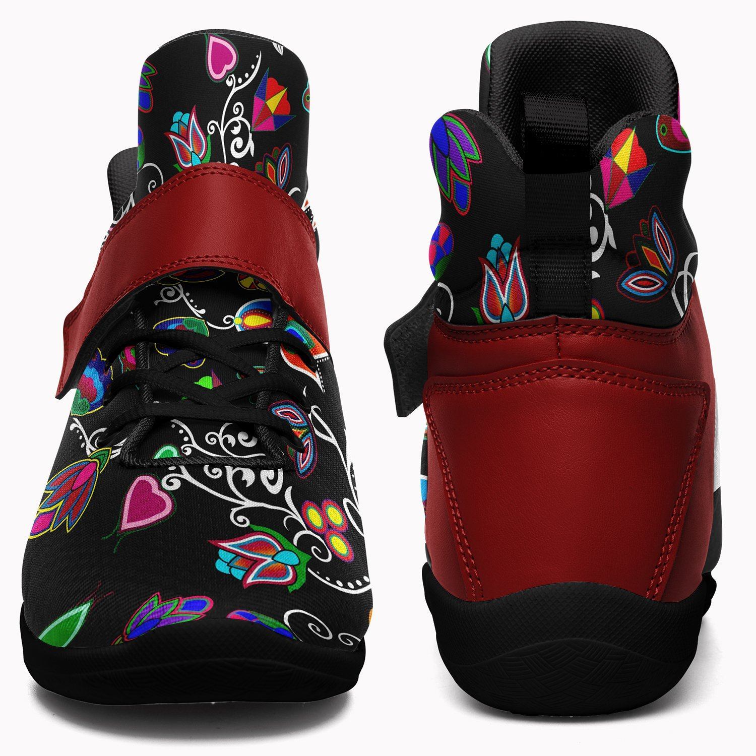 Indigenous Paisley Black Ipottaa Basketball / Sport High Top Shoes - Black Sole 49 Dzine