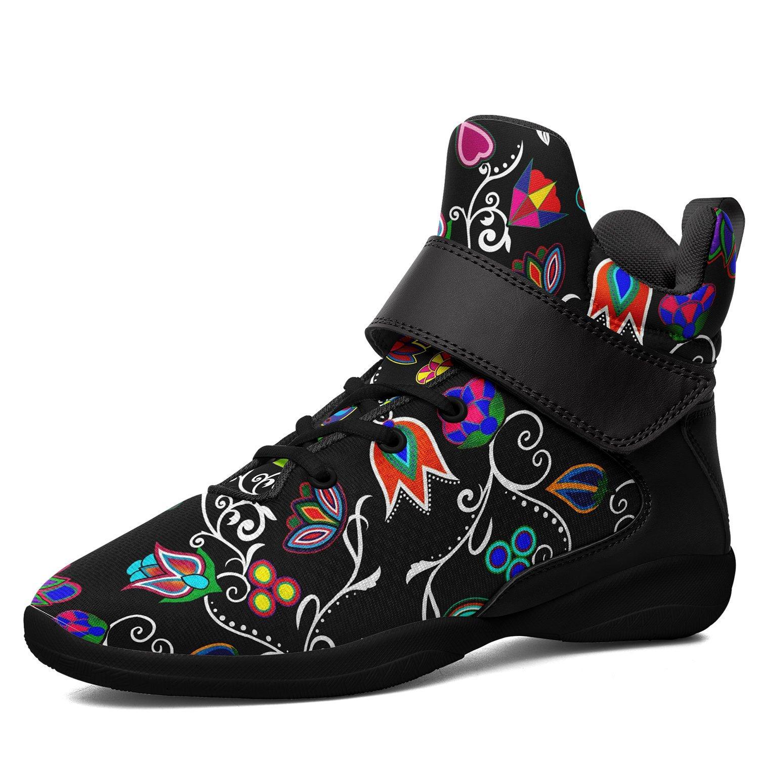 Indigenous Paisley Black Ipottaa Basketball / Sport High Top Shoes - Black Sole 49 Dzine US Men 7 / EUR 40 Black Sole with Black Strap