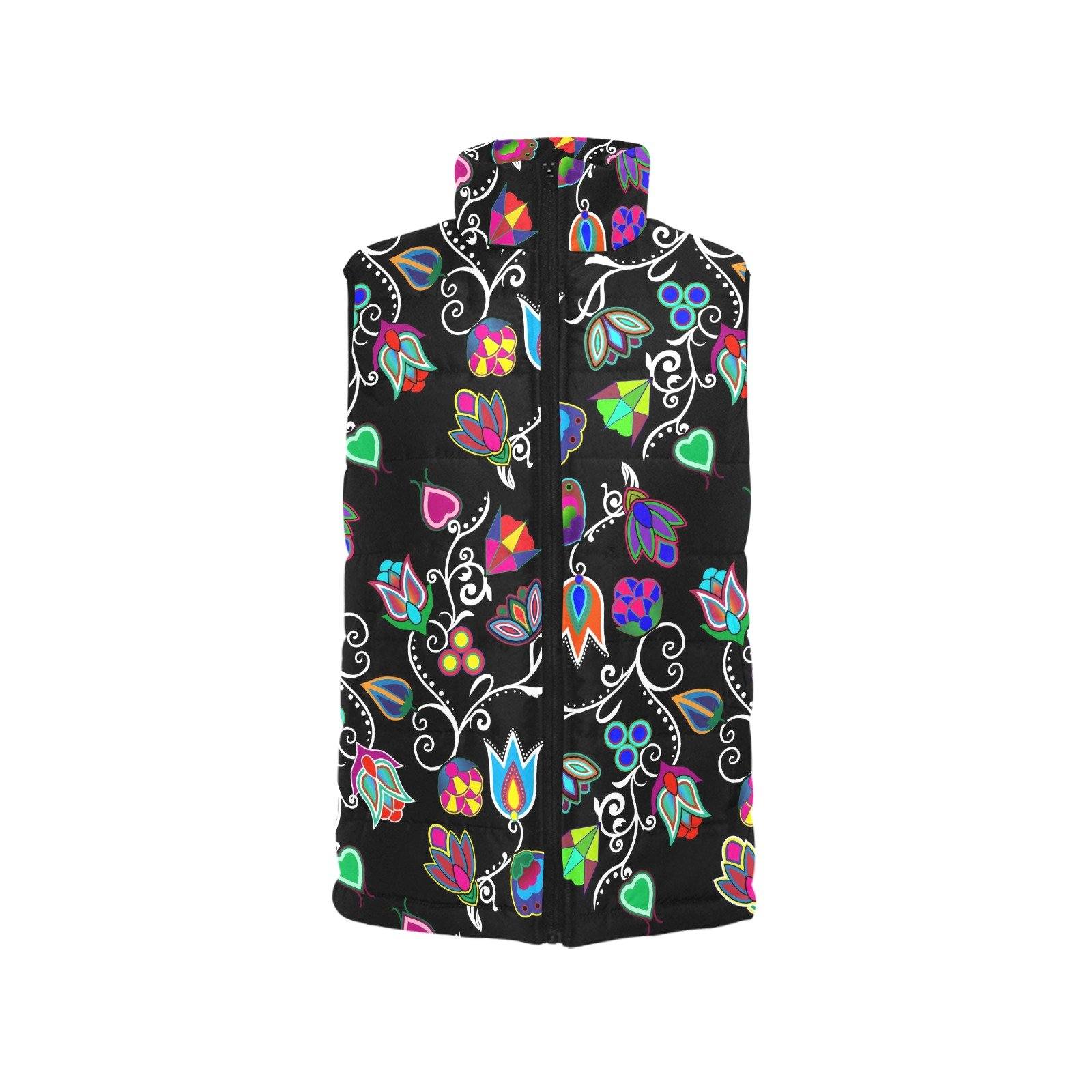 Indigenous Paisley Black Men's Padded Vest Jacket (Model H44) Men's Padded Vest Jacket (H44) e-joyer