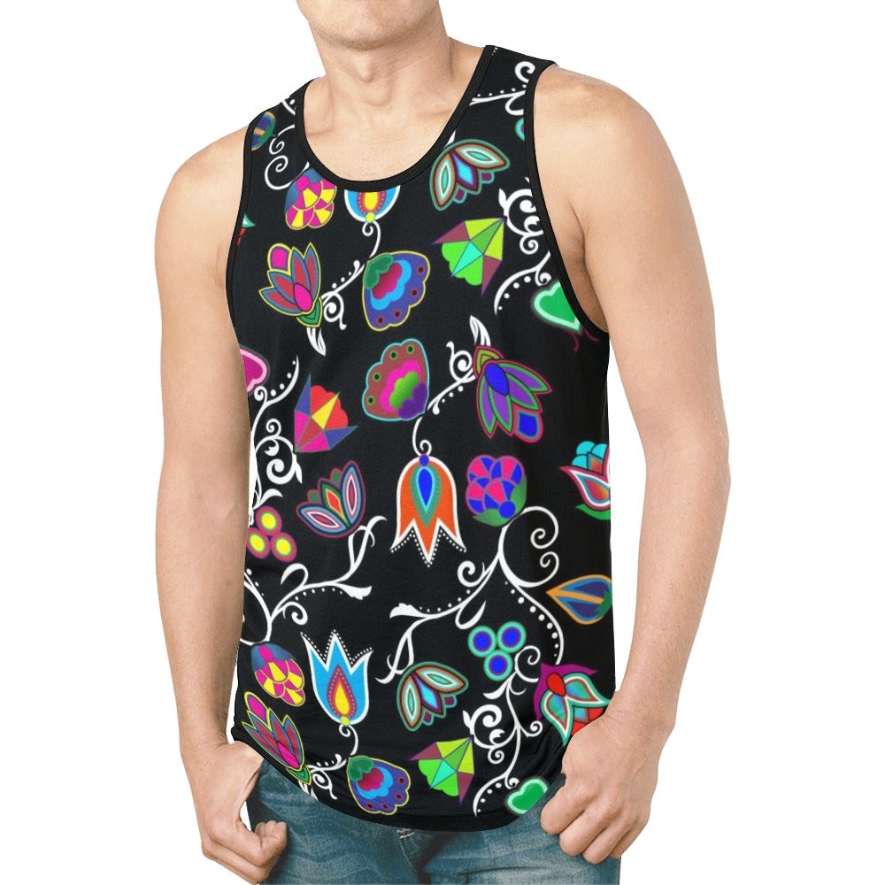 Indigenous Paisley Black New All Over Print Tank Top for Men (Model T46) New All Over Print Tank Top for Men (T46) e-joyer