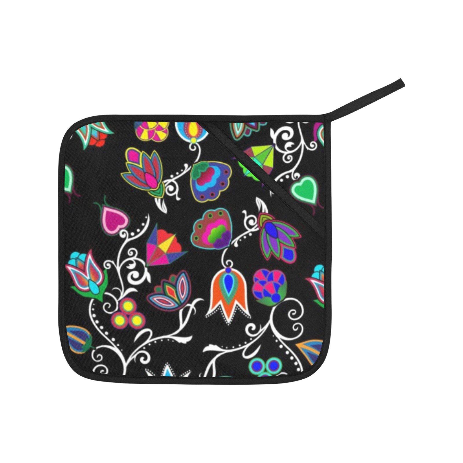 Indigenous Paisley Black Oven Mitt & Pot Holder Oven Mitt & Pot Holder e-joyer